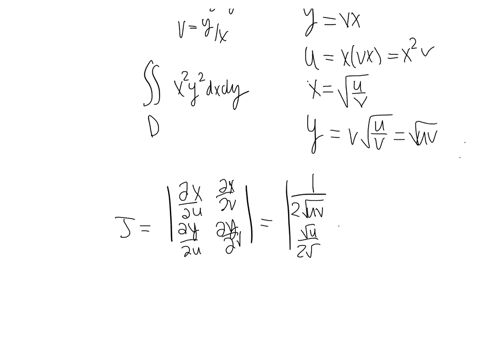 change-of-variables-question-3-let-dleftx-y-in-mathbbr2-0-leq-x-leq-y-leq-4-x-1-leq-x-y-leq-2right-by-leftbeginarrayl-ux-y-vfracyx-endarrayright-compute-the-following-double-integral-iint_d-x2-y2-d-x