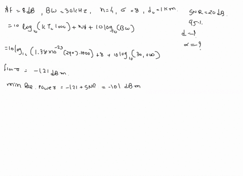 a-transmitter-provides-15-w-to-an-antenna-having-12-db-gain-the-receiver-antenna-has-a-gain-of-3-db-and-the-receiver-bandwidth-is-equal-to-the-transmission-bit-rate-if-the-receiver-system-no-17446
