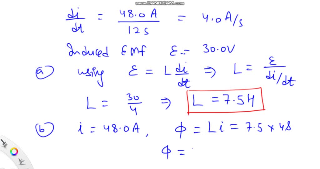SOLVED The current in a coil of wire is initially zero but increases