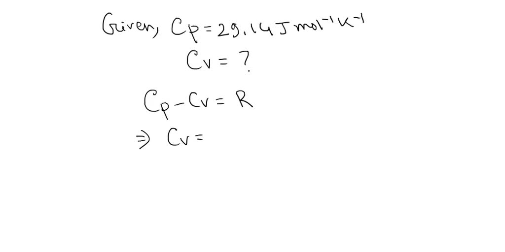SOLVED The molar heat capacity at constant pressure of carbon dioxide is 29.14 J K1 mol1