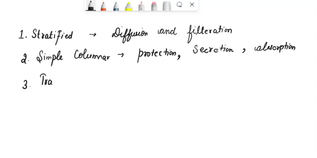 SOLVED Text Match each epithelial tissue in column B with its