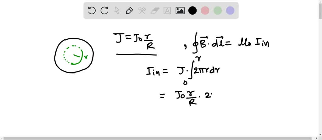 A Long Conducting Rod Of Radius R Carries A Non-uniform Current Density ...