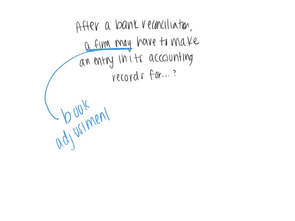After a bank reconciliation statement is completed, a firm may have to