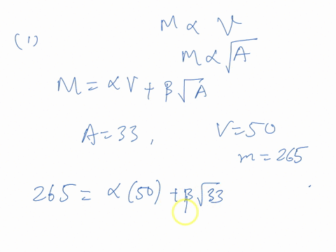 a-mass-m-of-a-solid-cylinder-varies-partly-as-the-volume-v-of-the-cylinder-and-partly-as-the-square-root-of-its-surface-area-a-when-v50-and-a33-m265-and-when-v-40-an3a16-m160-1-write-down-th-21368