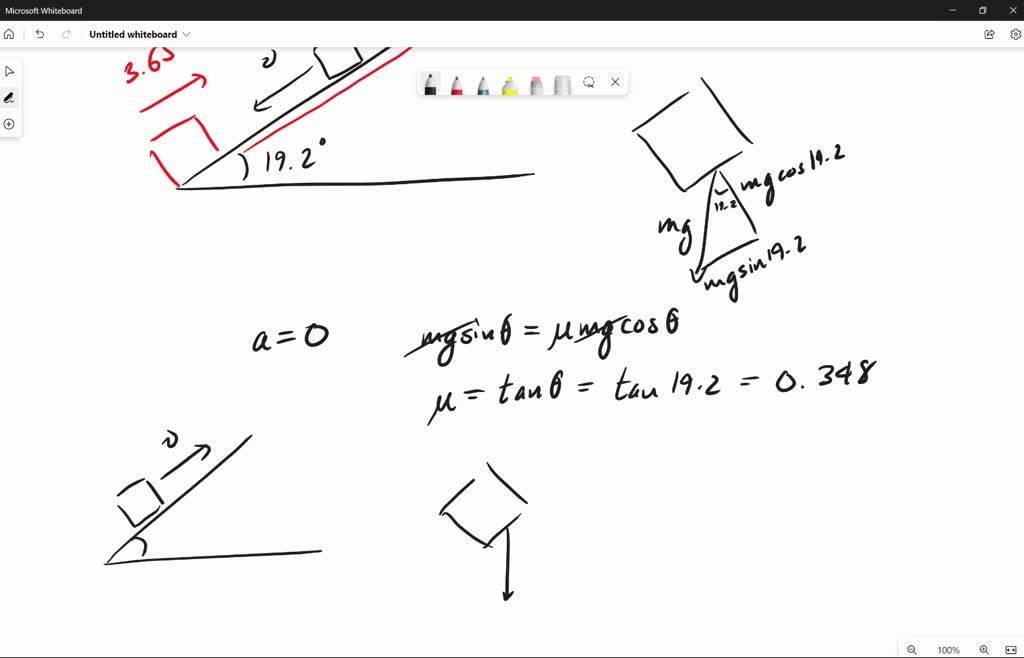 SOLVED A block with mass m = 11.6 kg slides down an inclined plane of