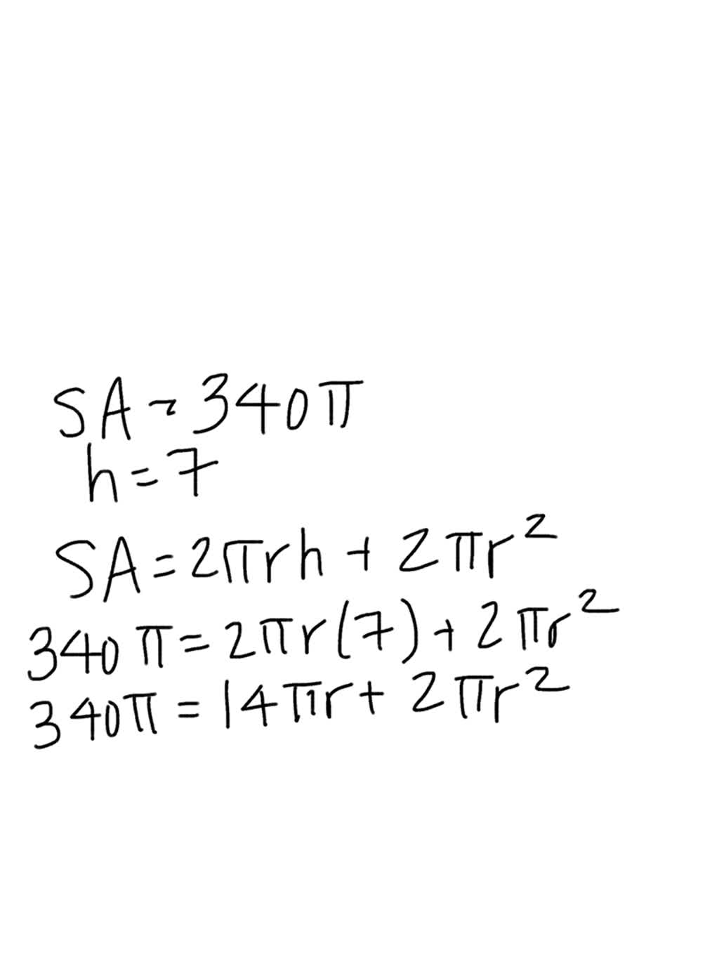SOLVED Find The Radius Of The Base Of Each Cylinder The Surface Area solved-find-the-radius-of-the-base-of-each-cylinder-the-surface-area