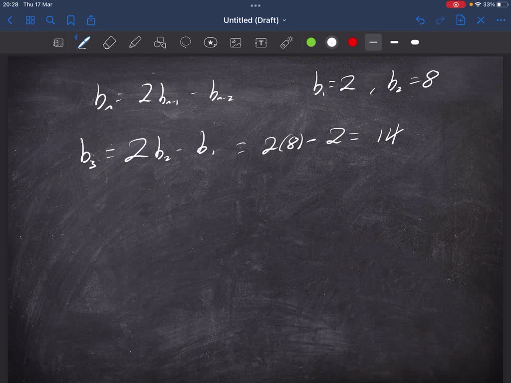 SOLVED: Define A Sequence Using The Formula Bn = 2bn-1 - Bn-2 For N ...