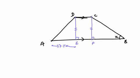 in-the-diagram-below-abcdis-a-trapezium-length-ae-is-375-cm-de-cf-find-the-value-of-angle-x-not-to-scale-625cm-80cm-b-e-375-cm-55394