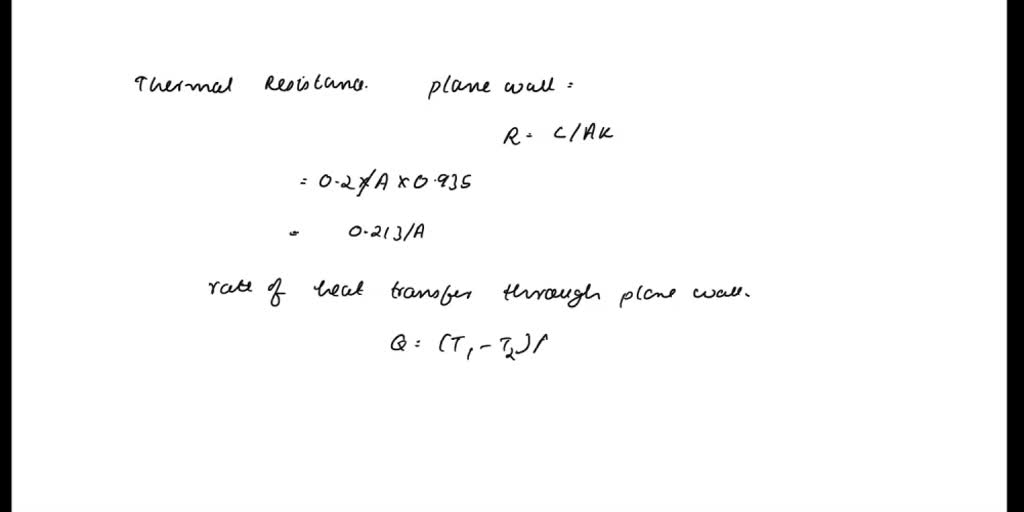 SOLVED Calculate the rate of heat transfer per unit area through a 200