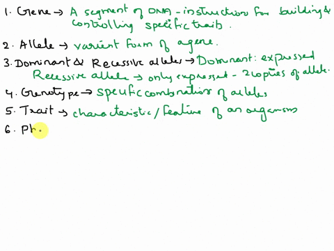 1-what-is-gene-2-what-is-an-allele-3-what-are-dominant-and-recessive-alleles-what-is-the-genotype-of-an-organism-5-what-is-trait-6-what-is-the-phenotype-of-an-organism-what-is-the-genotype-o-54862