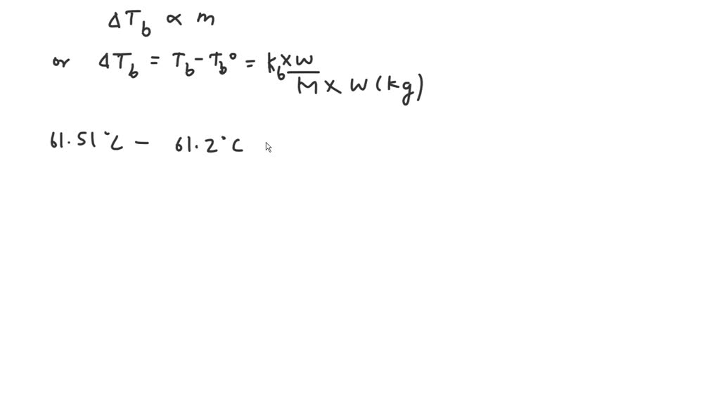 SOLVED: A 2.97 g sample of a molecular compound is dissolved in 103 g ...