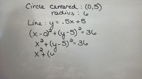 recall-the-equation-for-a-circle-with-center-h-k-and-radius-r-at-what-point-in-the-first-quadrant-does-the-line-with-equation-y-05-x-5-intersect-the-circle-with-radius-6-and-center-0-5-x-y