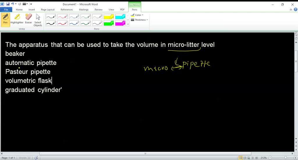 SOLVED The apparatus that can be used to measure volume in microliter