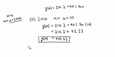 the-average-annual-expenditures-for-a-countrys-consumer-on-dairy-products-can-be-approximated-by-the-function-gx3103401-in-x-where-x6-corresponds-to-2006-aestimate-the-average-expenditures-f-13445