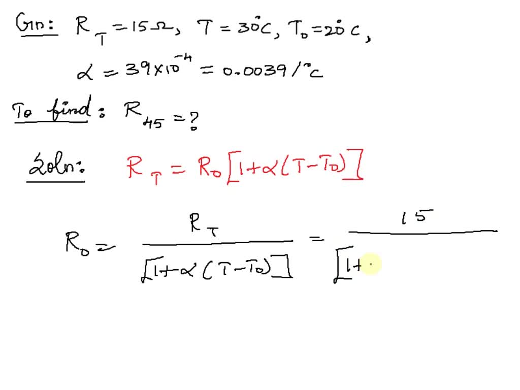 SOLVED A platinum wire has resistance of 2.5at o c is. Ifit's temperature coefficient of