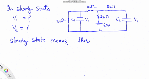 613-find-the-voltage-ucross-the-capacitors-the-circuit-of-fig-649-under-de-conditions-1052-jne-50-52-20-2-40n-6-v-07153