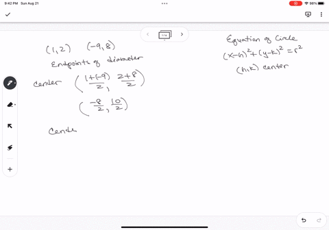 find-the-standard-form-of-the-equation-of-the-circle-with-endpoints-of-a-diameter-at-the-points-12-and-98-type-the-standard-form-of-the-equation-of-this-circle-type-an-equation-02585
