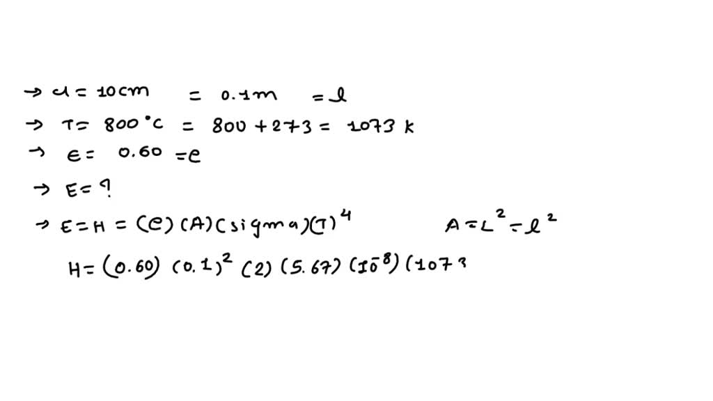 A thin, square steel plate 10 cm on a side is heated in a blacksmith's