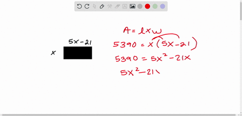 a-rectangle-has-a-length-of-21-inches-less-than-5-times-its-width-if-the-area-is-5390-square-inches-find-the-length-of-the-rectangle-81435