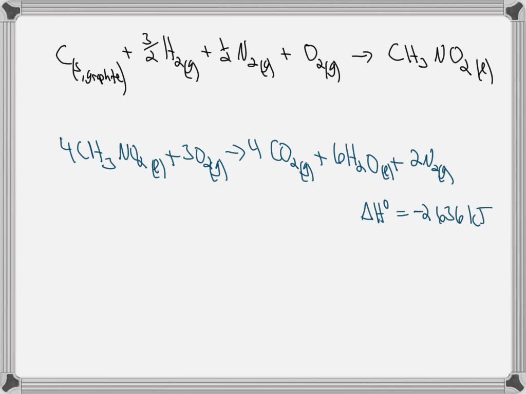 SOLVED a) Write the reaction equation for the formation of one mole of
