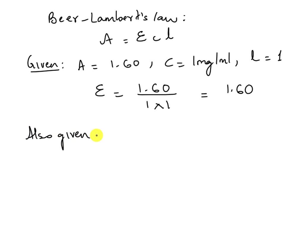 SOLVED You measure the absorbance of 1 ml of the 1100 dilution at the