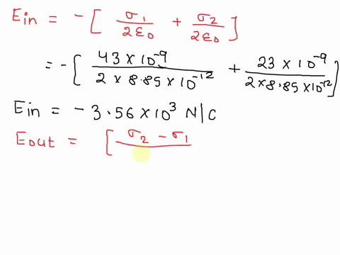 two-uniformly-charged-infinite-nonconducting-planes-are-parallel-to-a-yz-plane-and-positioned-at-x-51-cm-and-x-51-cm-the-charge-densities-on-the-planes-are-43-ncm-and-23-ncm-respectively-wha-30707