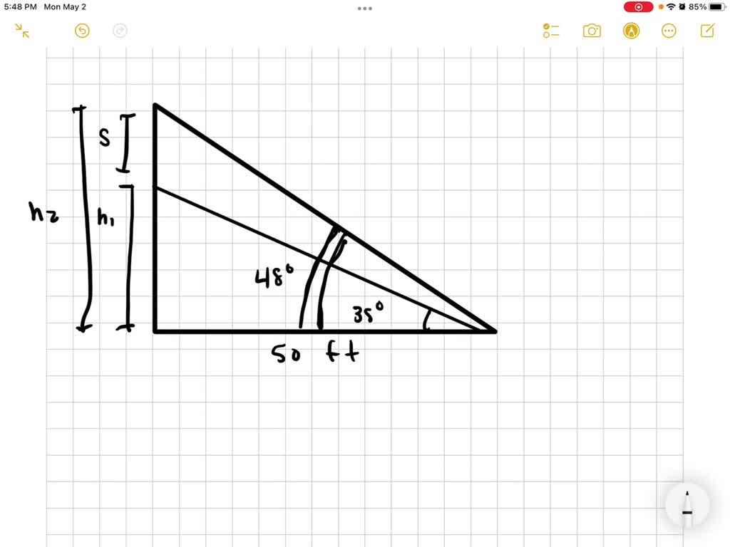 solved-at-a-point-of-50-feet-from-the-base-of-a-church-the-angles-of