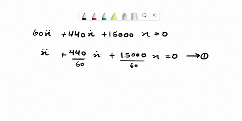 1-equation-of-a-one-degree-of-freedom-system-is-given-as-60x-440x15000x-0-determine-a-the-natural-frequency-rads-b-the-natural-frequency-hz-c-the-period-d-the-damping-ratio-e-for-m-50-kg-the-67873