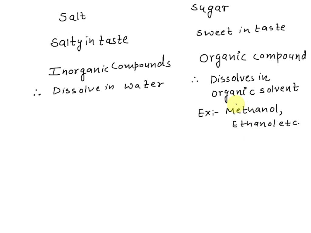 SOLVED Sugar and salt have the same color and physical state. If both