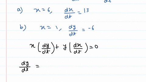 assume-that-x-and-y-are-both-differentiable-functions-of-t-and-find-the-required-values-of-dydt-and-dxdt-xy-8-a-find-dydt-given-x-6-and-dxdt-13-b-find-dxdt-given-x-1-and-dydt-6-49935