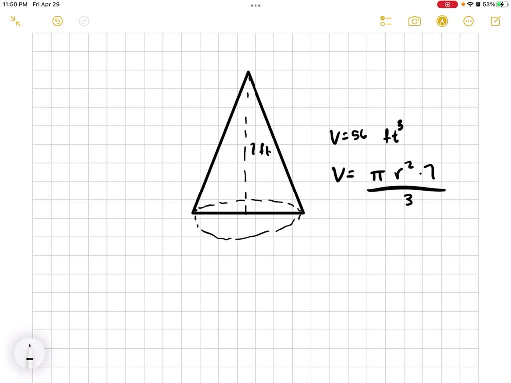 SOLVED: Laila is setting up a conical tent in the backyard. The height ...