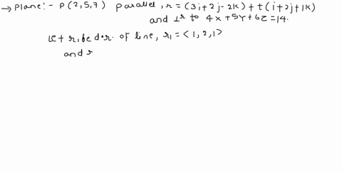 find-the-equation-of-the-plane-through-the-point257that-is-parallel-to-the-liner3i2j-2ti2j1kand-perpendicular-to-the-plane-45y6z14write-the-equation-in-the-form-indicated-equation2-70047