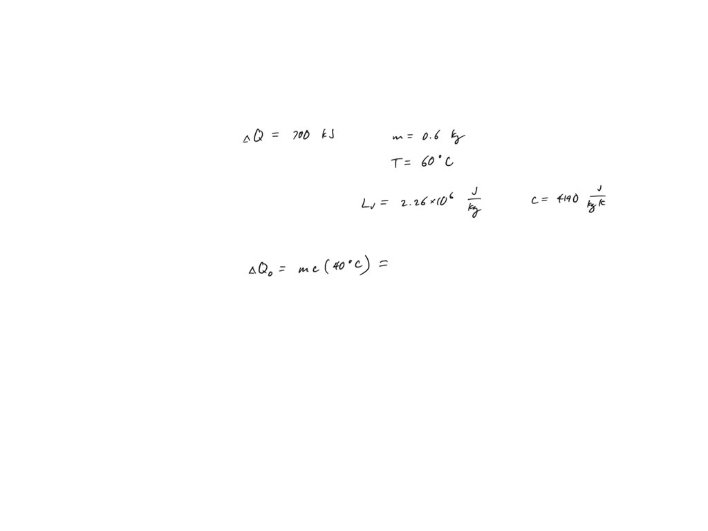 SOLVED: If you add 700 kJ of heat to 600 g of water at 60.0Â°C, how ...