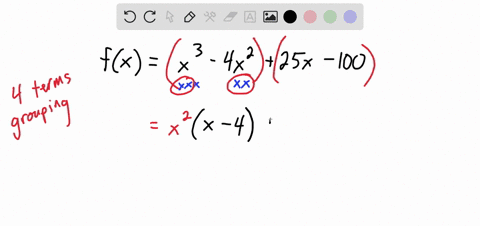 find-the-complex-zeros-of-fxx3-4x225x-100-15238