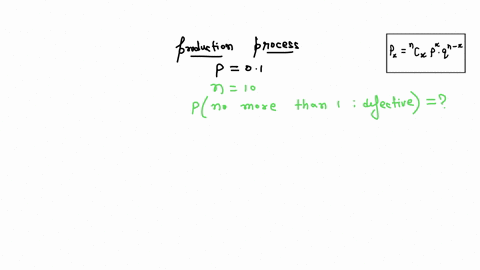 in-a-new-production-process-the-probability-of-a-defective-unit-is-010-suppose-a-sample-of-10-units-is-selected-at-random-what-is-the-probability-that-no-more-than-one-unit-is-defective-4-dp-88425