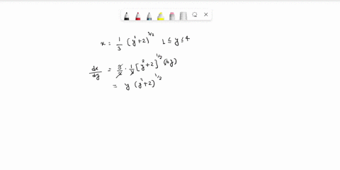 find-the-exact-area-of-the-surface-obtained-by-rotating-the-curve-about-the-x-axis-x-13y2-232-1-y-4-09006