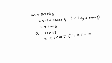 a-chemical-reaction-takes-place-inside-a-flask-submerged-in-a-water-bath-the-water-bath-contains-590-mathrmkg-of-water-at-309circ-mathrmc-during-the-reaction-128-mathrmkj-of-heat-flows-out-of-the-flas