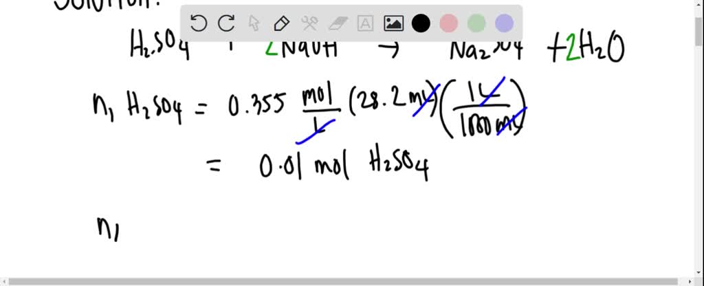 SOLVED: What is the molarity of a NaOH solution if 28.2 mL of a 0.355 ...