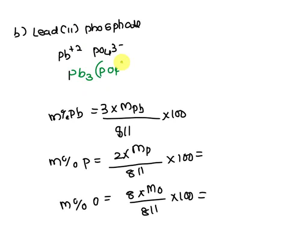 SOLVED Determine the chemical formula of each compound and then use it