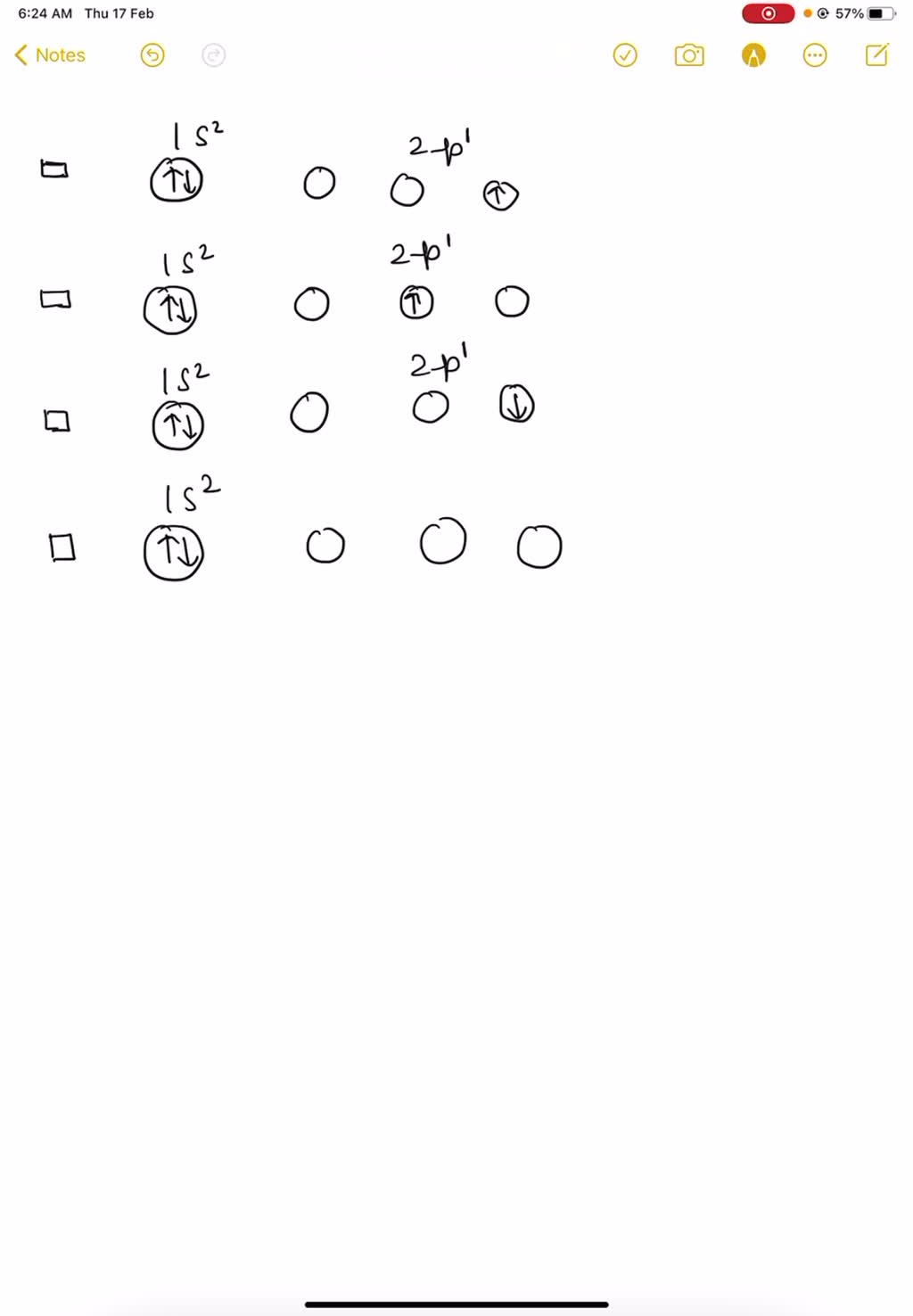 solved choose all possible orbital diagrams for the electron configuration 1s 2p1 select all that apply