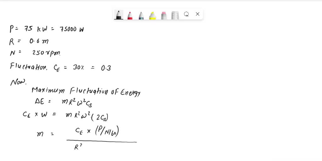 SOLVED A vertical doubleacting steam engine develops 75 kW at 250 rpm
