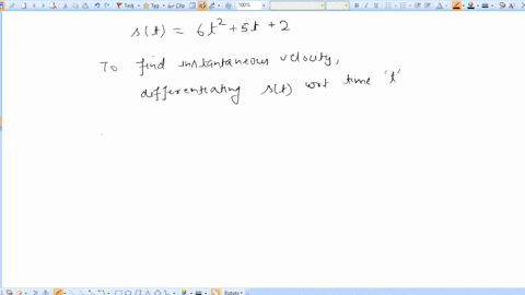 suppose-the-position-of-an-object-moving-in-a-straight-line-is-given-by-st-6t25t2-find-the-instaneous-velocity-when-t1-29917