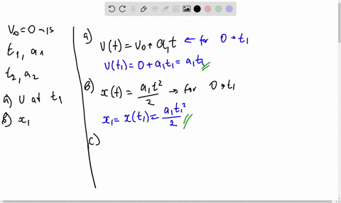 a-car-starts-from-rest-and-travels-for-t1-seconds-with-a-uniform-acceleration-a1-the-driver-then-applies-the-brakes-causing-a-uniform-acceleration-a2-if-the-brakes-are-applied-for-t2-seconds-45127