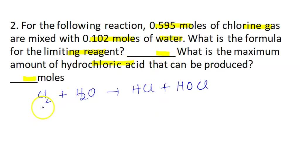 SOLVED 1. For the following reaction, 0.295 moles of bromine are mixed