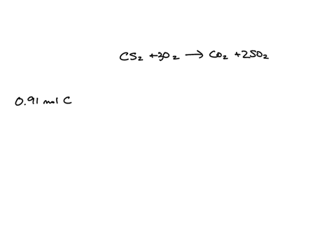 carbon-disulfide-burns-in-oxygen-to-yield-car-bon-dioxide-and-sulfur-dioxide-according-to-the-chemical-equation-cs2l-3-o2g-co2g-2-so2g-if-091-mol-of-cs2-is-combined-with-152-mol-of-o2-identi-84876