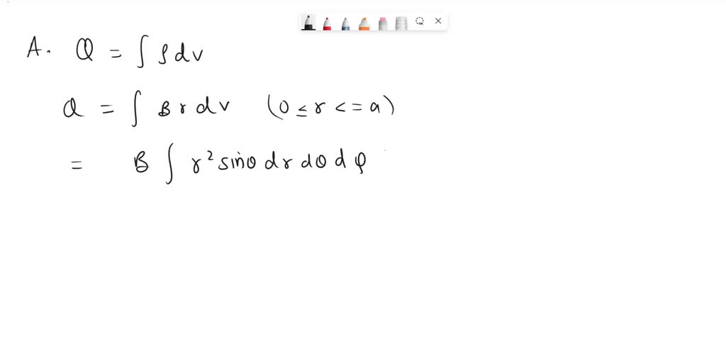 SOLVED: A solid sphere of radius R has a charge distribution in ...