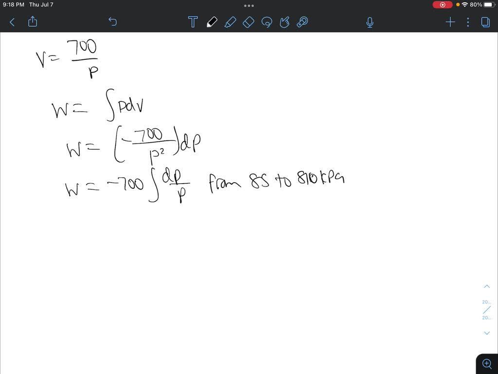SOLVED 2 The Work Done By Substance In A Reversible Non flow Manner