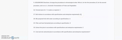 ii-sequencing-directions-arrange-the-procedures-in-chronological-order-write-a-for-the-first-procedure-b-for-the-second-procedure-and-so-on-a-alcoholic-fermentation-of-fruits-and-vegetables2-50714