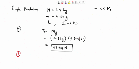 3-a-simple-pendulum-consists-of-a-ball-of-mass-m-48-kg-hanging-from-uniform-string-of-mass-m-054-g-and-an-unknown-length-l-the-pendulum-is-located-in-a-gravitational-field-g-98-ms-and-has-a-17667