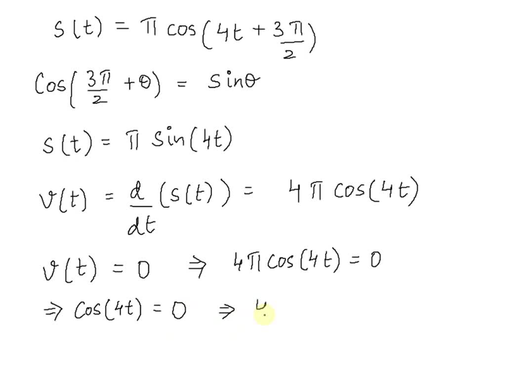 Spring Function Time SOLVED: mass hanging from vertical spring is in simple harmonic motion ...